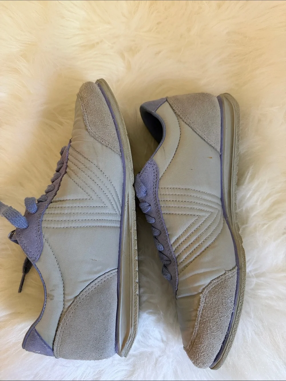 Lacoste Blue Gray Retro Sneakers Y2K 90s 2000s Tennis Shoes woman’s size 9